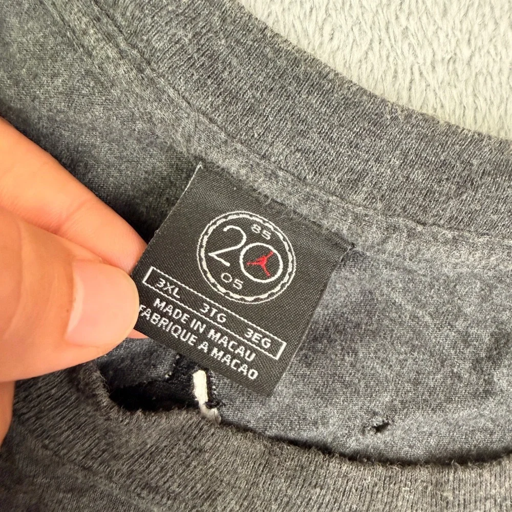 Nike Jordan Air Jordan 23 Long Sleeve Graphic T-Shirt Gray Men 3XL H5SGK 198399